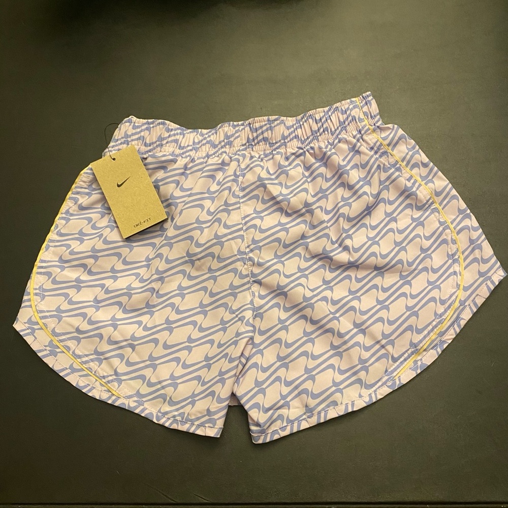 NWT Nike small dri-fit running shorts (purple & yellow) - Picture 3 of 4